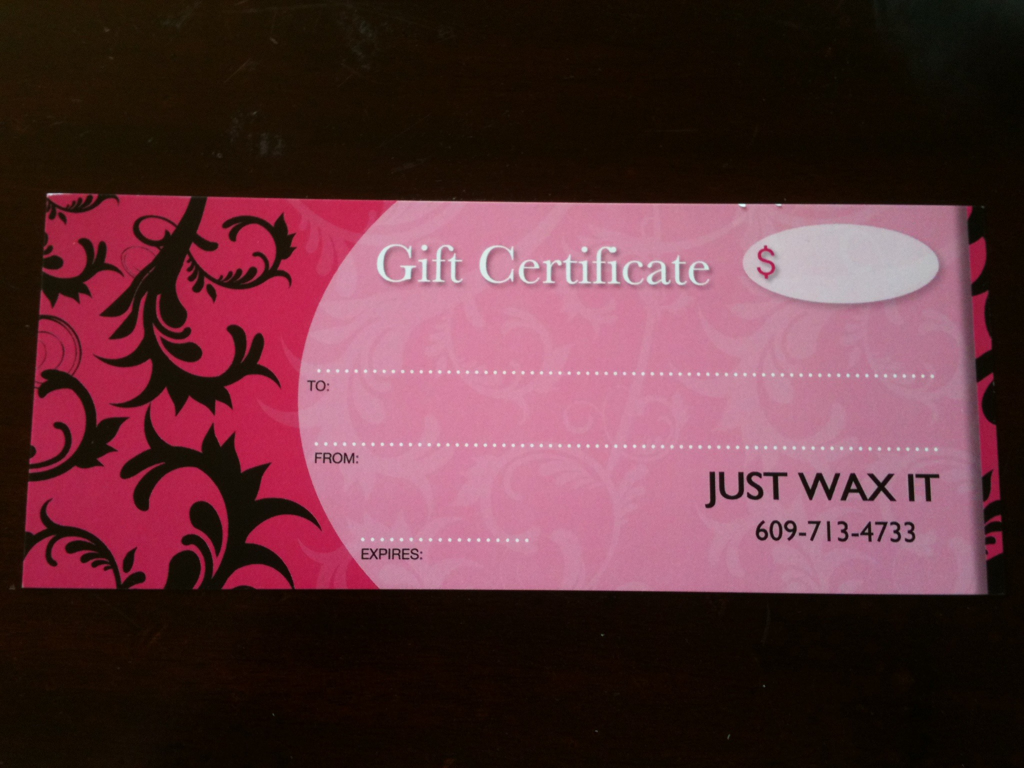 Order Your Gift Certifcates Today